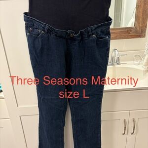 Three Seasons Maternity Dark Blue Boot Cut Jeans